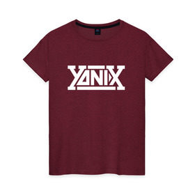 Женская футболка хлопок с принтом Yanix в Новосибирске, 100% хлопок | прямой крой, круглый вырез горловины, длина до линии бедер, слегка спущенное плечо | yanix | яникс