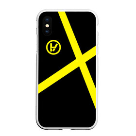 Чехол для iPhone XS Max матовый с принтом Twenty One Pilots в Новосибирске, Силикон | Область печати: задняя сторона чехла, без боковых панелей | Тематика изображения на принте: heathens | jumpsuit | one | pilots | twenty | инди поп | поп рок | рэп рок | хип хоп | электропоп