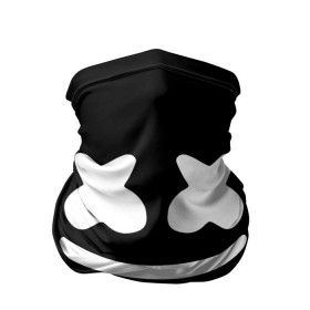 Бандана-труба 3D с принтом Marshmello black в Новосибирске, 100% полиэстер, ткань с особыми свойствами — Activecool | плотность 150‒180 г/м2; хорошо тянется, но сохраняет форму | dj | dj marshmello | marshmello | клуб | клубная музыка | музыка