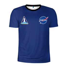Мужская футболка 3D спортивная с принтом NASA в Новосибирске, 100% полиэстер с улучшенными характеристиками | приталенный силуэт, круглая горловина, широкие плечи, сужается к линии бедра | shuttle | space | аполлон | галактика | джемини | космонав | космос | наса | скайлэб | сша | шаттл nasa
