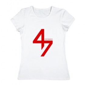 Женская футболка хлопок с принтом AGENT 47 HITMAN в Новосибирске, 100% хлопок | прямой крой, круглый вырез горловины, длина до линии бедер, слегка спущенное плечо | 47agent 47 | game | hitman | killer | logo | stels action | агент 47 | игра | логотип | стелс экшн | хитман