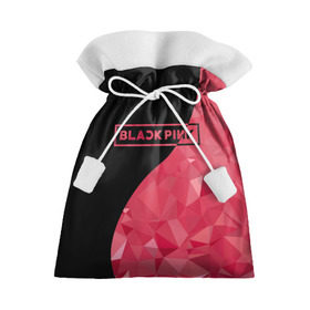 Подарочный 3D мешок с принтом BLACKPINK в Новосибирске, 100% полиэстер | Размер: 29*39 см | Тематика изображения на принте: black  pink | blackpink | jennie | jisoo | k pop | lalisa | группа | инь янь | к поп | корейская группа | розовый | черный