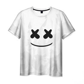 Мужская футболка 3D с принтом MARSHMELLO в Новосибирске, 100% полиэфир | прямой крой, круглый вырез горловины, длина до линии бедер | dj | marshmello | usa | америка | клубная музыка | маршмелло | музыка | музыкант