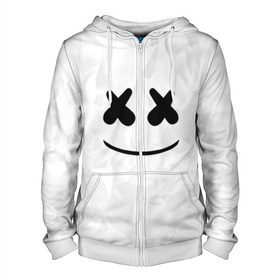 Мужская толстовка 3D на молнии с принтом MARSHMELLO в Новосибирске, 100% полиэстер | длина до линии бедра, манжеты и пояс оформлены мягкой тканевой резинкой, двухслойный капюшон со шнурком для регулировки, спереди молния, по бокам два кармана | dj | marshmello | usa | америка | клубная музыка | маршмелло | музыка | музыкант