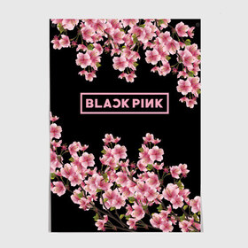 Постер с принтом BlackPink sakura в Новосибирске, 100% бумага
 | бумага, плотность 150 мг. Матовая, но за счет высокого коэффициента гладкости имеет небольшой блеск и дает на свету блики, но в отличии от глянцевой бумаги не покрыта лаком | black  pink | blackpink | jennie | jisoo | k pop | lalisa | sakura | группа | к поп | корейская группа | розовый | сакура | черный