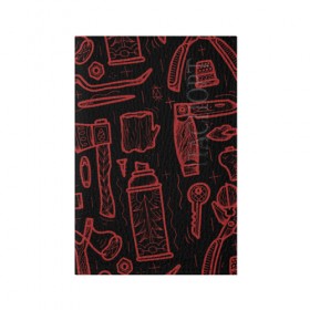 Обложка для паспорта матовая кожа с принтом Инструменты в Новосибирске, натуральная матовая кожа | размер 19,3 х 13,7 см; прозрачные пластиковые крепления | Тематика изображения на принте: old school | taknado | urban | граффити | илюстратор | сибирь | стрит арт | тату