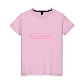 Женская футболка хлопок с принтом BlackPink 97 ROSE в Новосибирске, 100% хлопок | прямой крой, круглый вырез горловины, длина до линии бедер, слегка спущенное плечо | 97 rose | black  pink | blackpink | jennie | jisoo | k pop | lalisa | группа | к поп | корейская группа | розовый | черный