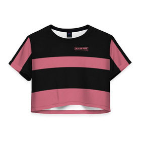 Женская футболка 3D укороченная с принтом BlackPink 96 JENNIE в Новосибирске, 100% полиэстер | круглая горловина, длина футболки до линии талии, рукава с отворотами | Тематика изображения на принте: 96 jennie | black  pink | blackpink | jennie | jisoo | k pop | lalisa | группа | к поп | корейская группа | розовый | черный