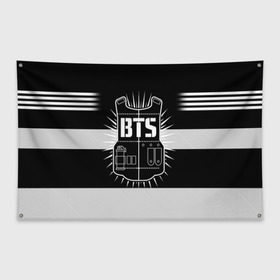 Флаг-баннер с принтом BTS ARMY 97 JUNG KOOK в Новосибирске, 100% полиэстер | размер 67 х 109 см, плотность ткани — 95 г/м2; по краям флага есть четыре люверса для крепления | Тематика изображения на принте: bts | bts army | j hope | jimin | jin | jungkook | k pop | rap monster | rapmon | suga | v | бтс | группа | корея