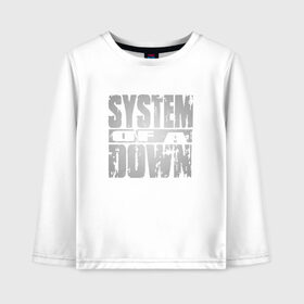 Детский лонгслив хлопок с принтом System of a Down в Новосибирске, 100% хлопок | круглый вырез горловины, полуприлегающий силуэт, длина до линии бедер | soad | soil | system of a down | группа | дав | дарон малакян | джон долмаян | метал | ню | оф | рок | серж танкян | систем | соад | сод | соэд | шаво одаджян | э доун