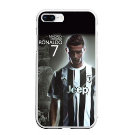 Чехол для iPhone 7Plus/8 Plus матовый с принтом RONALDO JUVE SPORT в Новосибирске, Силикон | Область печати: задняя сторона чехла, без боковых панелей | cr7 | fc | клуб | криштиану роналду | роналдо | фк | ювентус