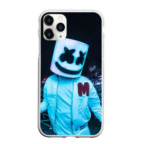 Чехол для iPhone 11 Pro матовый с принтом MARSHMELLO в Новосибирске, Силикон |  | dj | marshmello | usa | америка | клубная музыка | маршмелло | музыка | музыкант