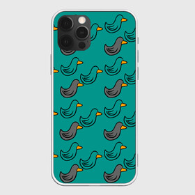 Чехол для iPhone 12 Pro с принтом Утка в Новосибирске, силикон | область печати: задняя сторона чехла, без боковых панелей | duck | duckling | утенок | утка