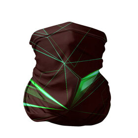 Бандана-труба 3D с принтом STRIPES GREEN 3D в Новосибирске, 100% полиэстер, ткань с особыми свойствами — Activecool | плотность 150‒180 г/м2; хорошо тянется, но сохраняет форму | abstract | geometry | абстракция | геометрия | градиент | линии