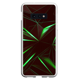 Чехол для Samsung S10E с принтом STRIPES GREEN 3D в Новосибирске, Силикон | Область печати: задняя сторона чехла, без боковых панелей | Тематика изображения на принте: abstract | geometry | абстракция | геометрия | градиент | линии