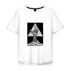 Мужская футболка хлопок Oversize с принтом Всевидящее око в Новосибирске, 100% хлопок | свободный крой, круглый ворот, “спинка” длиннее передней части | eye | freemasonry | illuminati | secret | see | society | всевидящее | заговор | иллюминаты | ложа | масонская | масонство | общество | око | пирамида | просвещённые | тайное | теория