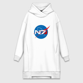 Платье-худи хлопок с принтом NASA N7 MASS EFFECT в Новосибирске,  |  | logo | n7 | nasa | space | логотип | масс эффект | н7 | наса