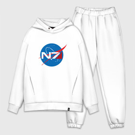 Мужской костюм хлопок OVERSIZE с принтом NASA N7 MASS EFFECT в Новосибирске,  |  | logo | n7 | nasa | space | логотип | масс эффект | н7 | наса