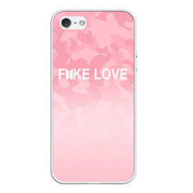 Чехол для iPhone 5/5S матовый с принтом BTS FAKE LOVE в Новосибирске, Силикон | Область печати: задняя сторона чехла, без боковых панелей | bts | bts army | j hope | jimin | jin | jungkook | k pop | rap monster | rapmon | suga | v | бтс | группа | корея