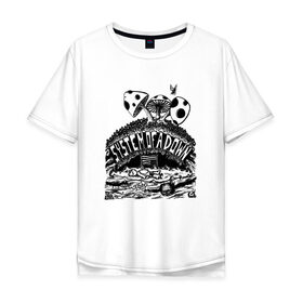 Мужская футболка хлопок Oversize с принтом System of a Down в Новосибирске, 100% хлопок | свободный крой, круглый ворот, “спинка” длиннее передней части | 