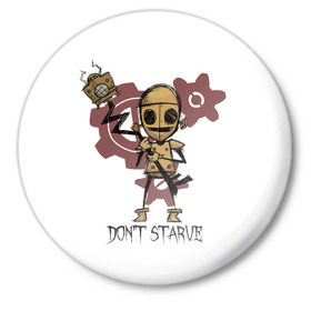 Значок с принтом Don`t starve в Новосибирске,  металл | круглая форма, металлическая застежка в виде булавки | Тематика изображения на принте: 
