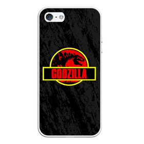 Чехол для iPhone 5/5S матовый с принтом JURASSIC GODZILLA ГОДЗИЛЛА в Новосибирске, Силикон | Область печати: задняя сторона чехла, без боковых панелей | comic con | godzilla | gojira | logo | годзилла | знаки | иероглифы | лого | монстр | фильм | чудовище