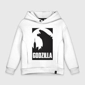 Детское худи Oversize хлопок с принтом GODZILLA POSTER в Новосибирске, френч-терри — 70% хлопок, 30% полиэстер. Мягкий теплый начес внутри —100% хлопок | боковые карманы, эластичные манжеты и нижняя кромка, капюшон на магнитной кнопке | comic con | godzilla | gojira | logo | годзилла | знаки | иероглифы | лого | монстр | фильм | чудовище