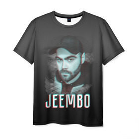 Мужская футболка 3D с принтом Jeembo glitch в Новосибирске, 100% полиэфир | прямой крой, круглый вырез горловины, длина до линии бедер | jeembo | джангирян | джимбо