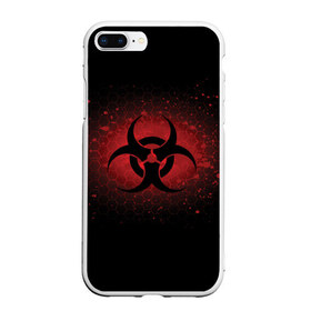 Чехол для iPhone 7Plus/8 Plus матовый с принтом Biohazard в Новосибирске, Силикон | Область печати: задняя сторона чехла, без боковых панелей | biohazard | plague inc | биологическая опасность | знак