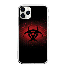Чехол для iPhone 11 Pro матовый с принтом Biohazard в Новосибирске, Силикон |  | Тематика изображения на принте: biohazard | plague inc | биологическая опасность | знак