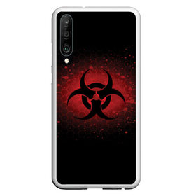 Чехол для Honor P30 с принтом Biohazard в Новосибирске, Силикон | Область печати: задняя сторона чехла, без боковых панелей | Тематика изображения на принте: biohazard | plague inc | биологическая опасность | знак