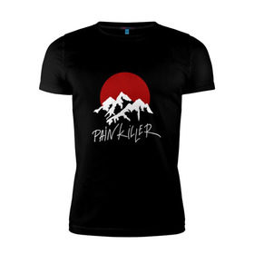 Мужская футболка премиум с принтом Painkiller Mountain в Новосибирске, 92% хлопок, 8% лайкра | приталенный силуэт, круглый вырез ворота, длина до линии бедра, короткий рукав | Тематика изображения на принте: jeembo | джангирян | джимбо