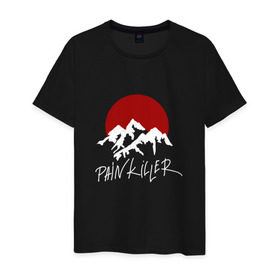 Мужская футболка хлопок с принтом Painkiller Mountain в Новосибирске, 100% хлопок | прямой крой, круглый вырез горловины, длина до линии бедер, слегка спущенное плечо. | jeembo | джангирян | джимбо