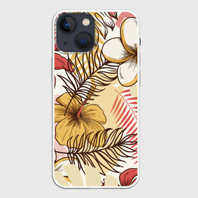 Чехол для iPhone 13 mini с принтом Тропики в Новосибирске,  |  | джунгли | паттерн | растения | цветы