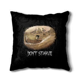 Подушка 3D с принтом Don`t starve в Новосибирске, наволочка – 100% полиэстер, наполнитель – холлофайбер (легкий наполнитель, не вызывает аллергию). | состоит из подушки и наволочки. Наволочка на молнии, легко снимается для стирки | Тематика изображения на принте: 