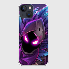 Чехол для iPhone 13 mini с принтом FORTNITE RAVEN | ФОРТНАЙТ ВОРОН в Новосибирске,  |  | 2019 | cybersport | esport | fortnite | game | logo | игра | киберспорт | логотип | симулятор строительства | строительство | фиолетовый | фирменные цвета | фортнайт