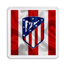 Магнит 55*55 с принтом ATLETICO MADRID в Новосибирске, Пластик | Размер: 65*65 мм; Размер печати: 55*55 мм | Тематика изображения на принте: atletico madrid | fc | football | football club | sport | атлетико мадрид | мадрид | спорт | спортивные | униформа | фирменные цвета | фк | футбол | футбольный клуб