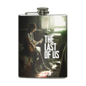 Фляга с принтом THE LAST OF US в Новосибирске, металлический корпус | емкость 0,22 л, размер 125 х 94 мм. Виниловая наклейка запечатывается полностью | gamer | player | stels | the last of us | the last of us part 2 | бегун | джоэл | каннибалы | охотники | сталкер | топляк | цикады | щелкун | элли