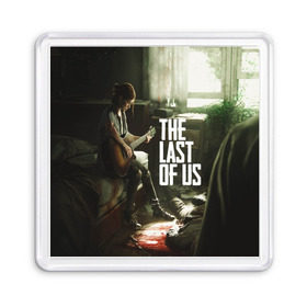 Магнит 55*55 с принтом THE LAST OF US в Новосибирске, Пластик | Размер: 65*65 мм; Размер печати: 55*55 мм | Тематика изображения на принте: gamer | player | stels | the last of us | the last of us part 2 | бегун | джоэл | каннибалы | охотники | сталкер | топляк | цикады | щелкун | элли