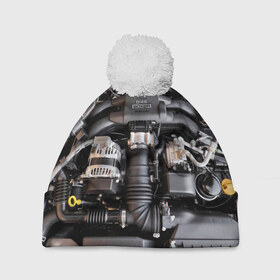 Шапка 3D c помпоном с принтом Engine в Новосибирске, 100% полиэстер | универсальный размер, печать по всей поверхности изделия | brz | car | drift | engine | gt86 | japan | racers | subaru | toyota | автомобиль | гонки | двигатель | машина | мотор | япония