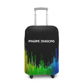 Чехол для чемодана 3D с принтом IMAGINE DRAGONS в Новосибирске, 86% полиэфир, 14% спандекс | двустороннее нанесение принта, прорези для ручек и колес | color | imagine dragons | logo | stripes | trend | абстракция | группа | линии | лого | рок | рэп | фирменные цвета