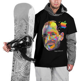 Накидка на куртку 3D с принтом Стив Джобс / Think Different в Новосибирске, 100% полиэстер |  | apple | different | ipad | iphone | jobs | steve | steven | think | аппле | джобс | жобс | основатель | создатель | стив | стивен | эпл | яблоко
