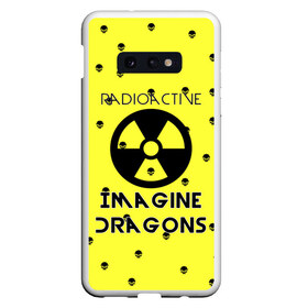 Чехол для Samsung S10E с принтом Imagine Dragons radioactive в Новосибирске, Силикон | Область печати: задняя сторона чехла, без боковых панелей | Тематика изображения на принте: dragons | evolve | imagines | imagining | radioactive | вообрази драконов | имеджин драгонс | рок | хит