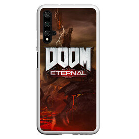 Чехол для Honor 20 с принтом DOOM Eternal в Новосибирске, Силикон | Область печати: задняя сторона чехла, без боковых панелей | doom | doomguy | slayer | вечный | дум | думгай | палач рока