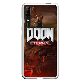 Чехол для Honor P Smart Z с принтом DOOM Eternal в Новосибирске, Силикон | Область печати: задняя сторона чехла, без боковых панелей | Тематика изображения на принте: doom | doomguy | slayer | вечный | дум | думгай | палач рока