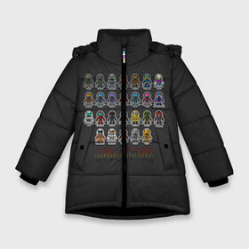Зимняя куртка для девочек 3D с принтом DOOM Collector в Новосибирске, ткань верха — 100% полиэстер; подклад — 100% полиэстер, утеплитель — 100% полиэстер. | длина ниже бедра, удлиненная спинка, воротник стойка и отстегивающийся капюшон. Есть боковые карманы с листочкой на кнопках, утяжки по низу изделия и внутренний карман на молнии. 

Предусмотрены светоотражающий принт на спинке, радужный светоотражающий элемент на пуллере молнии и на резинке для утяжки. | 