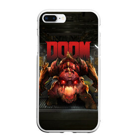 Чехол для iPhone 7Plus/8 Plus матовый с принтом DOOM Pinky в Новосибирске, Силикон | Область печати: задняя сторона чехла, без боковых панелей | 