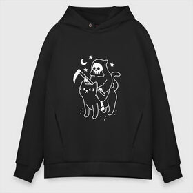 Мужское худи Oversize хлопок с принтом CAT GOT YOUR SOUL в Новосибирске, френч-терри — 70% хлопок, 30% полиэстер. Мягкий теплый начес внутри —100% хлопок | боковые карманы, эластичные манжеты и нижняя кромка, капюшон на магнитной кнопке | 666 | animal | cat | dark souls | dead | death | diablo | die | kitty | metal | pets | rip | rock | домашние животные | дьявол | животные | кот | котики | кошки | нож | оружие | пафосные | питомец | рок | темные души | яд