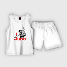 Детская пижама с шортами хлопок с принтом Дзюдо в Новосибирске,  |  | boxing | champion | fight | fist | japan | judo | jujutsu | kick | ring | sport | бой | дзюдзюцу | дзюдо | кулак | ринг | спорт | удар | чемпион | япония