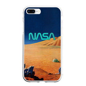Чехол для iPhone 7Plus/8 Plus матовый с принтом NASA on Mars в Новосибирске, Силикон | Область печати: задняя сторона чехла, без боковых панелей | Тематика изображения на принте: 